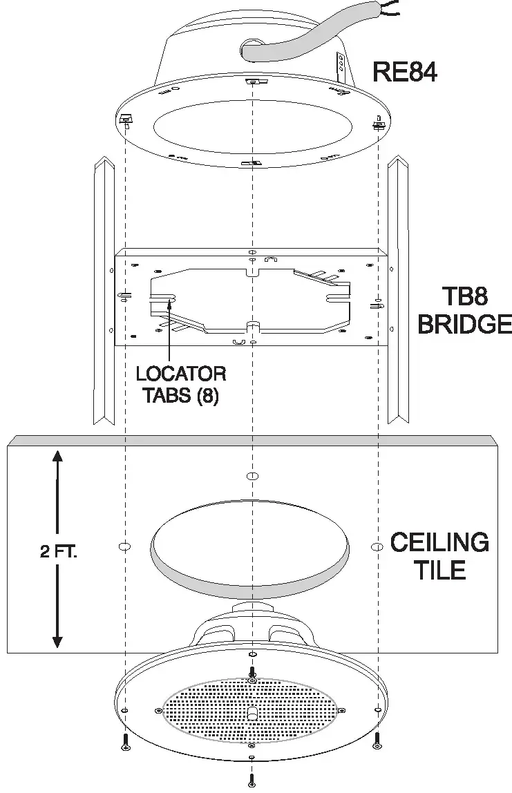 NYQUIST NQ S1810CT G2 8 Gen 2 VoIP Ceiling Speaker - Speaker Installation 2