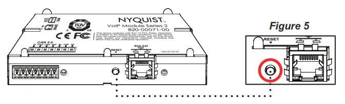 NYQUIST NQ S1810CT G2 8 Gen 2 VoIP Ceiling Speaker - Using the Reset Button