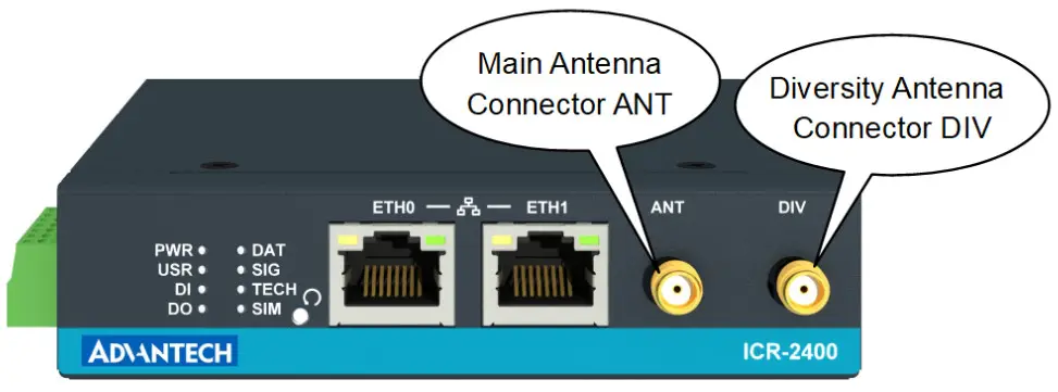ADVANTECH Industrial Cellular Router - Antenna
