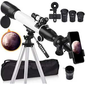 HUTACT 20X-167X 500mm AZ Mount Astronomical Refracting Telescope for Kids