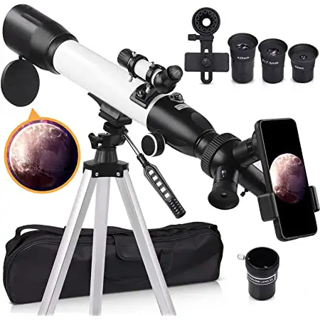 Hutact 20x-167x 500mm Az Mount Astronomical Refracting Telescope For Kids User Guide