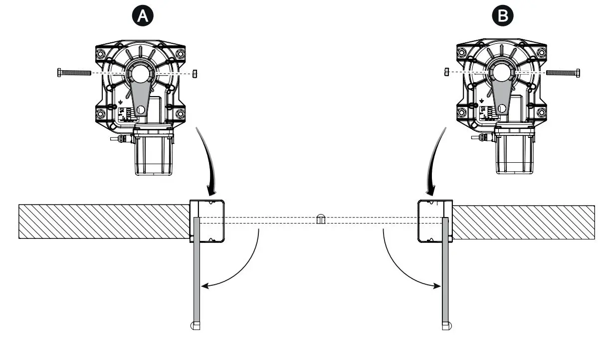 CAME FROG-A Swing-gate operator Installation Guide - Setting up the gearmotor