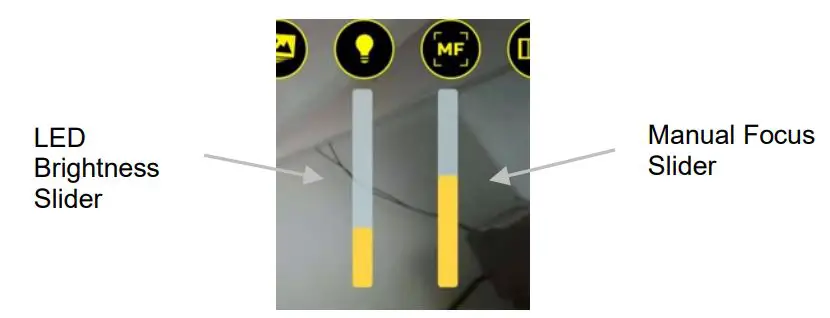 FERRET CFWF50S Multipurpose Wireless Inspection Camera User Guide - Manual Focus allows you to adjust the focus with a slider from a focal length