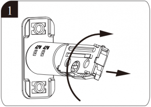 Install the latch and strike 1