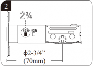Install the latch and strike 2