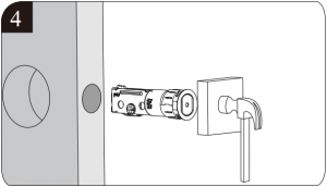 Install the latch and strike B-4