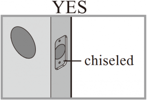 Install the latch and strike B-Yes
