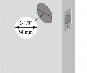 Prepare the door and check dimensions A