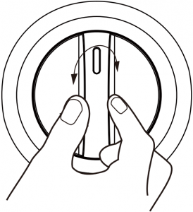 Rotate the thumb turn to Unlock position