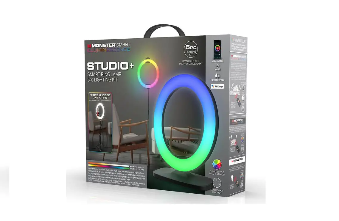 Monster Mlb7-1068-rgb Studio+ Smart Ring Lamp 5pc Lighting Kit Instruction Manual