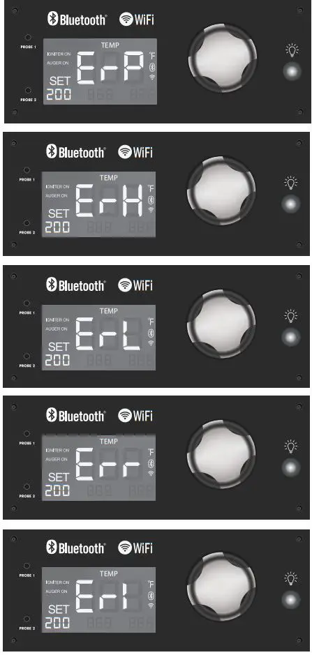 Cuisinart SMK2036AS Oakmont Pellet Grill and Smoker - ERROR CODES