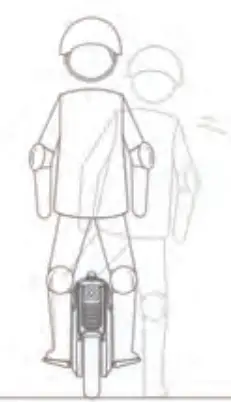 INMOTION V12 Electric Unicycle-other foot off