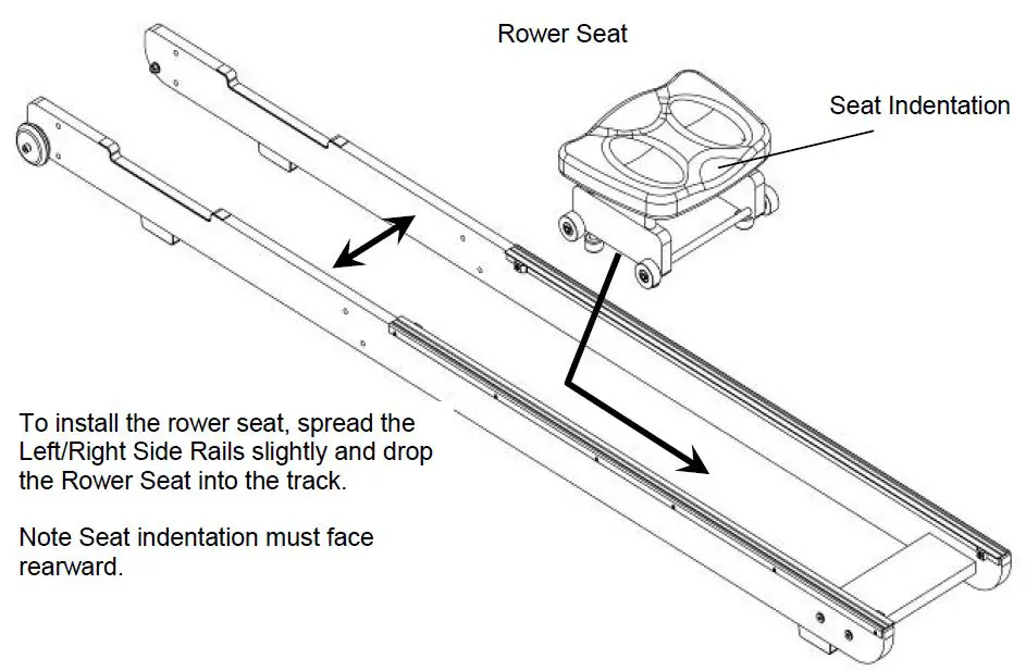 Mounting Rower Seat and Upper Mainframe