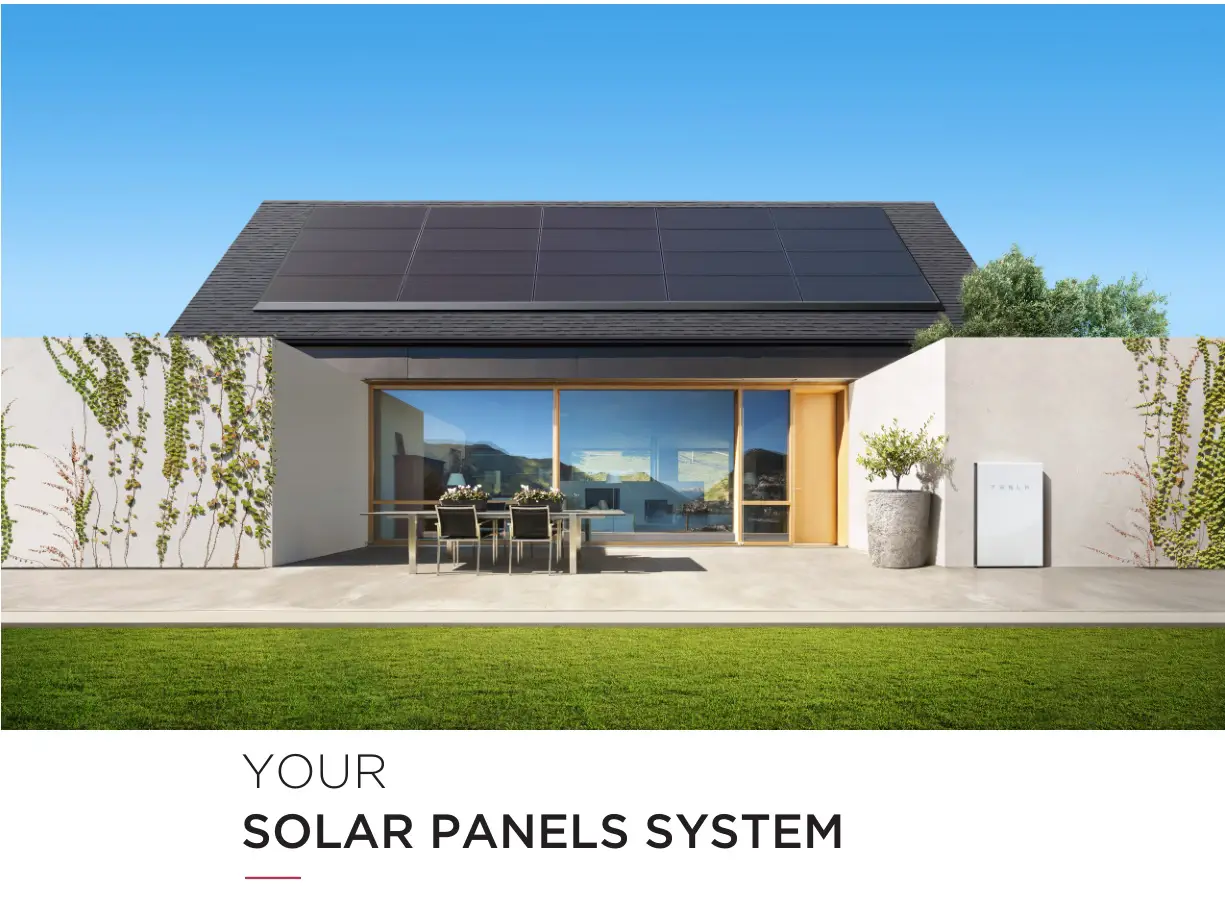 TESLA Solar Panel with Powerwall - SOLAR PANELS SYSTEM