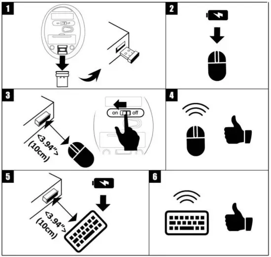 perixx PERIDUO 713M Mini Wireless Set - connect