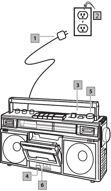 QFX J-220BT ReRun X Cassette Player Boombox with 4-Band Radio fig 3
