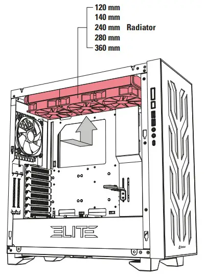 Sharkoon CA300T ATX PC Case - Radiator