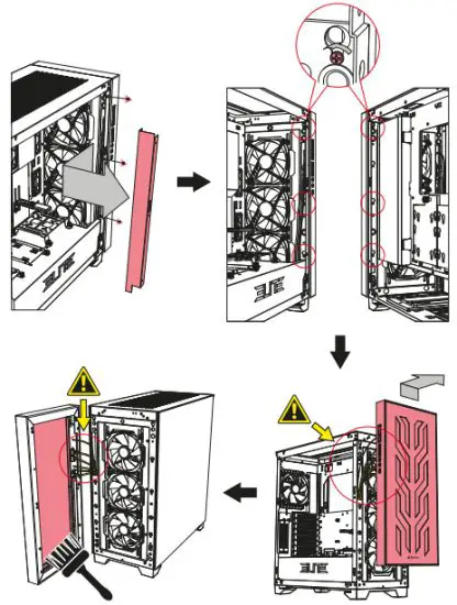 Sharkoon CA300T ATX PC Case - Vertical 1