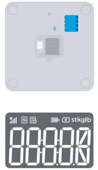 TRANSTEK GBS 2104 G TeleWieght Gen-2 Cellular Body Scale - batteries