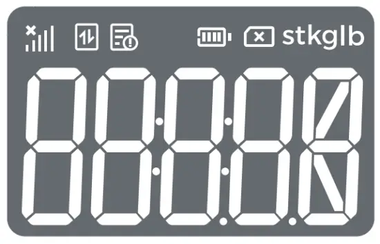 TRANSTEK GBS 2104 G TeleWieght Gen-2 Cellular Body Scale - display