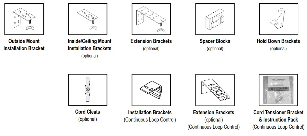 SelectBlinds Natural Woven Shades - parts