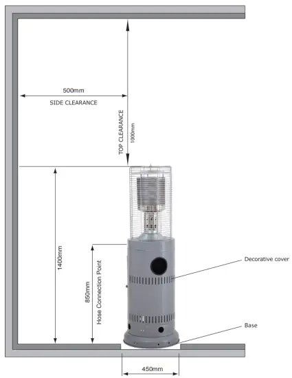 Gasmate AH1063 Area Heater Light Grey - AREA HEATER