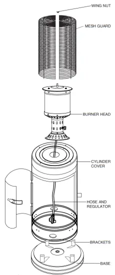 Gasmate AH1063 Area Heater Light Grey - fig