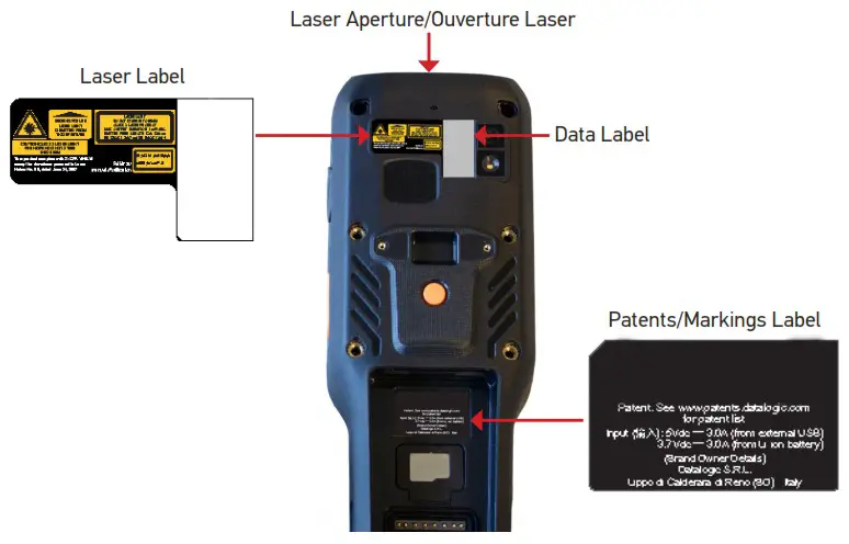 DATALOGIC Skorpio X5 Rugged Mobile Computer - LASER SAFETY