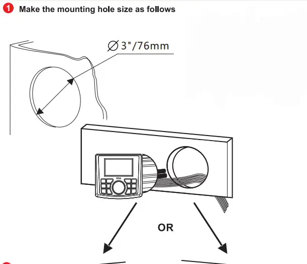 BOSS Bluetooth 240Watts Marine Digital Media AM FM mounting