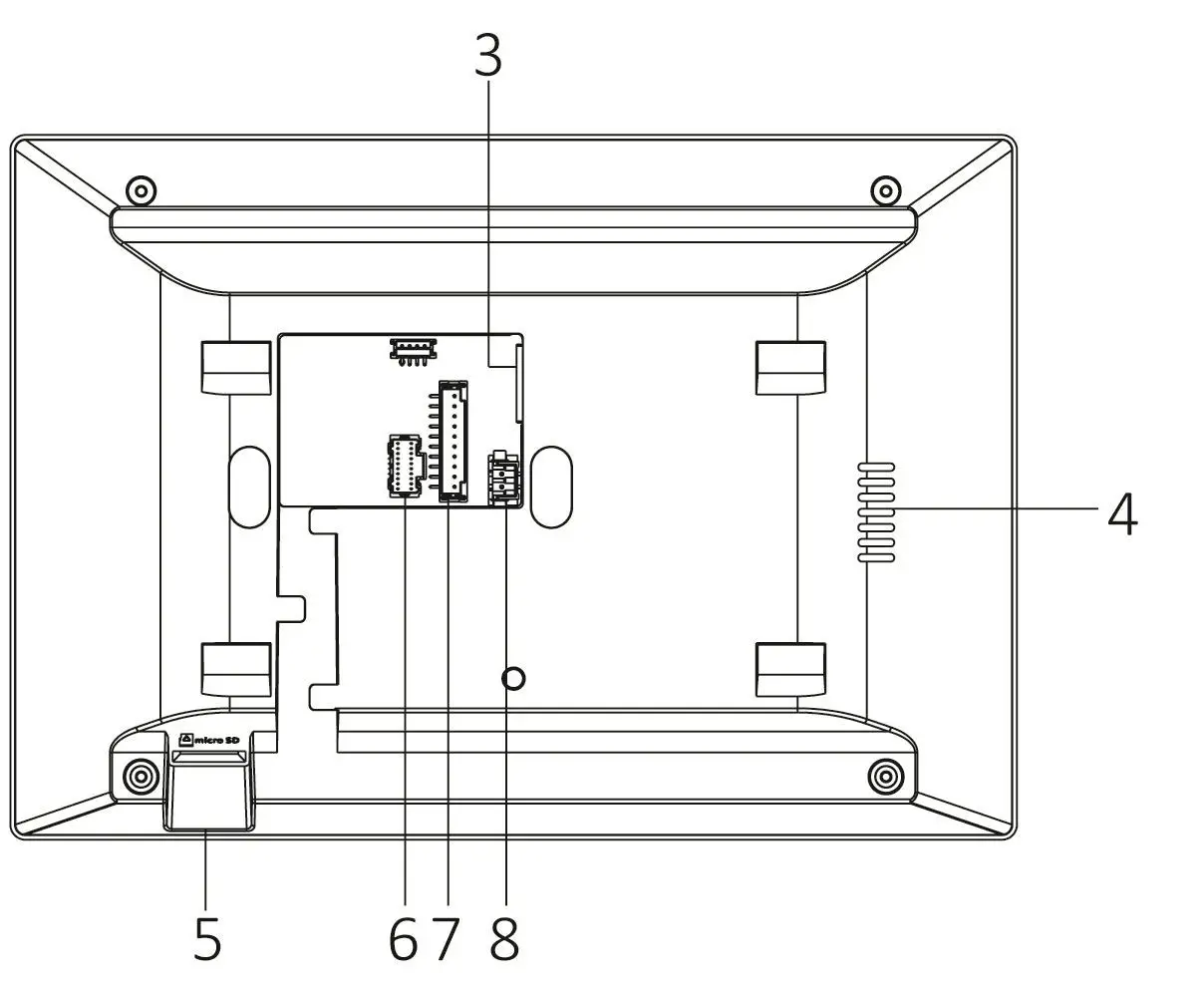 HIKVISION IP video intercom indoor monitor Appearance Rear Panel