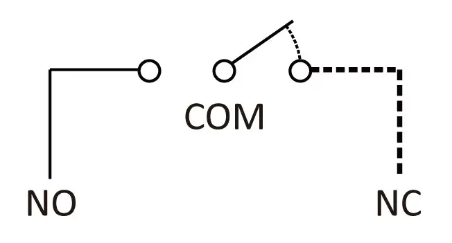 The internal circuit structure of the relay output is shown as below