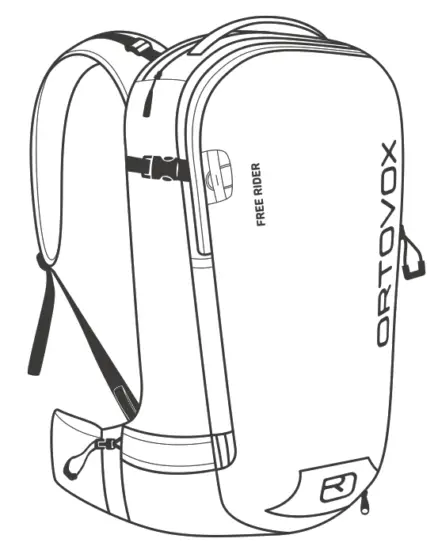 ORTOVOX 51004035 Free Rider 28 Backpack Dirty Daisy - FASTENING