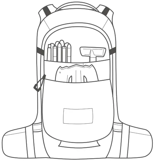 ORTOVOX 51004035 Free Rider 28 Backpack Dirty Daisy - COMPARTMENT