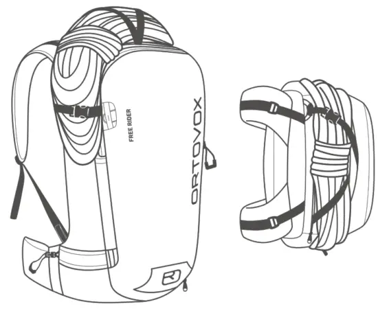 ORTOVOX 51004035 Free Rider 28 Backpack Dirty Daisy - SEILFIXIERUNG