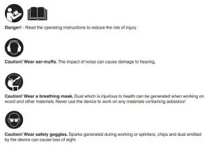 FIG 6 Read the operating instructions to reduce the risk of injury