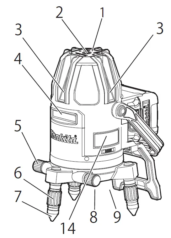 makita-SK10GD-Rechargeable-Green-Multi-Line Laser-FIG-1