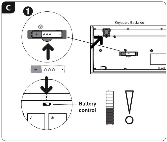 hama R1050426 Cortino Wireless Keyboard and Mouse Set Instruction Manual - Fig C