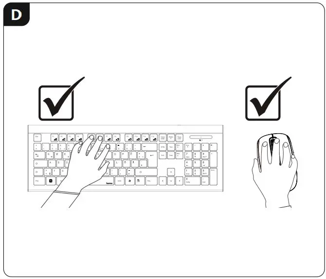 hama R1050426 Cortino Wireless Keyboard and Mouse Set Instruction Manual - Fig D