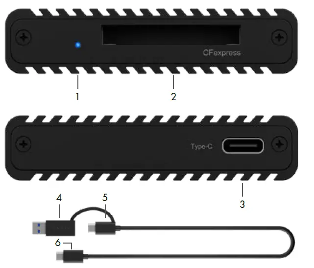 ICY BOX IB-CR404-C31 Cfexpress Type B Card Reader with USB 3.1fig 1