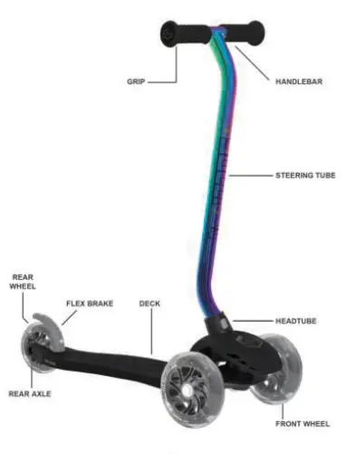 Sullivan Deluxe lean and glide tri Scooter-FIG-1