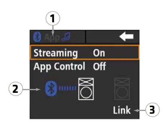 HK AUDIO 110 Xi Portable Wireless Speaker Instruction Manual - Bluetooth screen with Audio Streaming activated