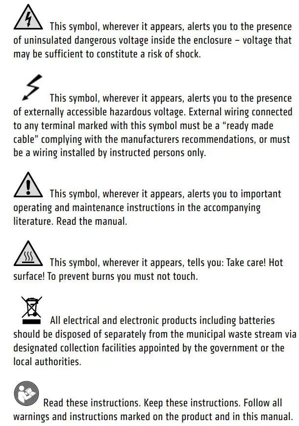 HK AUDIO 110 Xi Portable Wireless Speaker Instruction Manual - Symbol