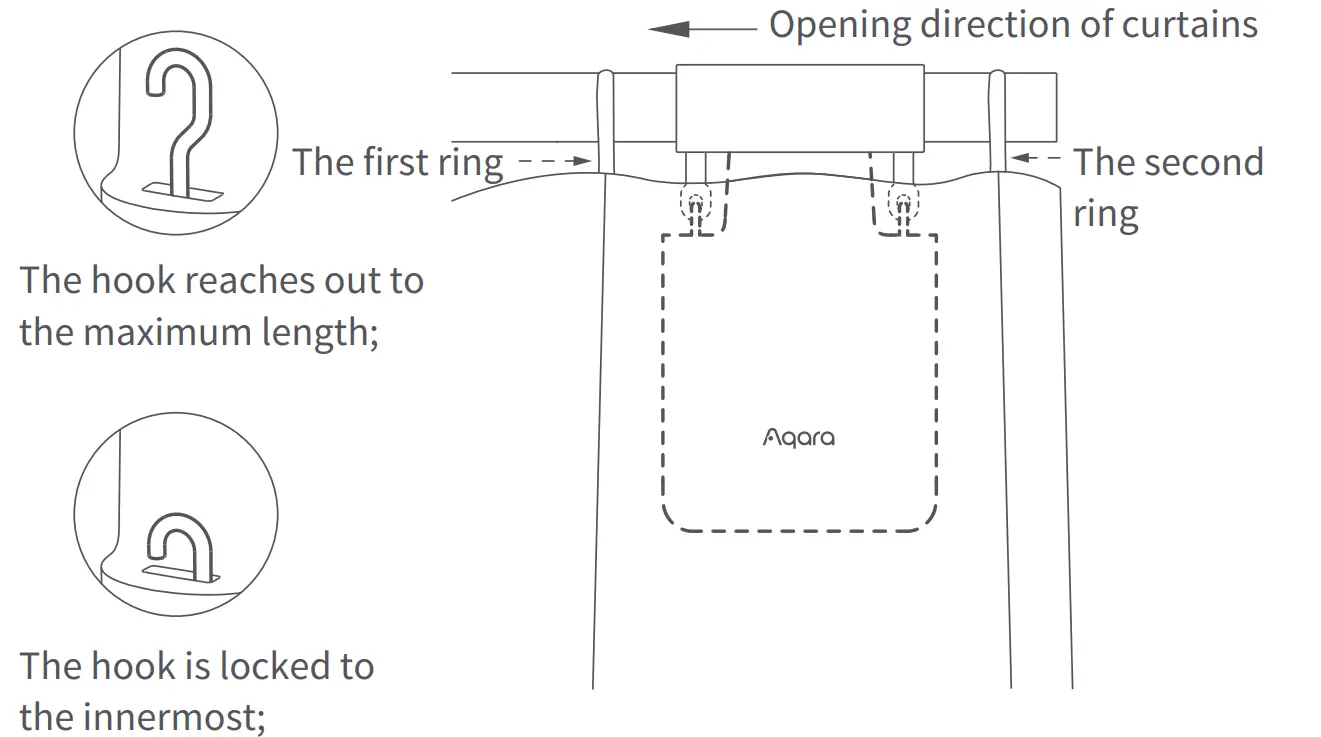 Aqara CM M01 Curtain Driver E1 Rod - Opening Curtains 1