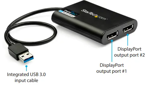 starteach-USB32DP24K60-USB-3-0-Dual-DisplayPort-Adapter-4K-60Hz-FIG-1