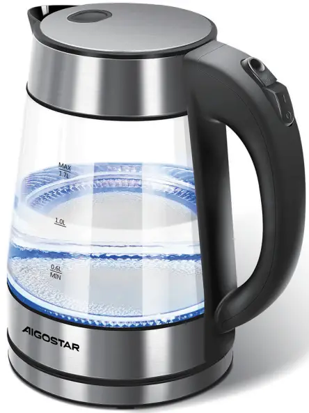 aigostar 300104LCZ Glass Electric Kettle