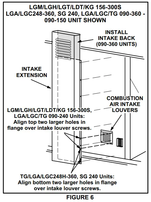 LENNOX 506200-02 ZG Intake Extension Kit - FIGURE 6