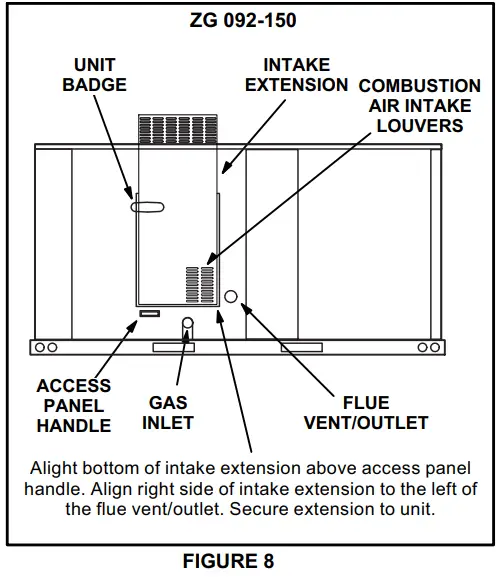 LENNOX 506200-02 ZG Intake Extension Kit - FIGURE 8