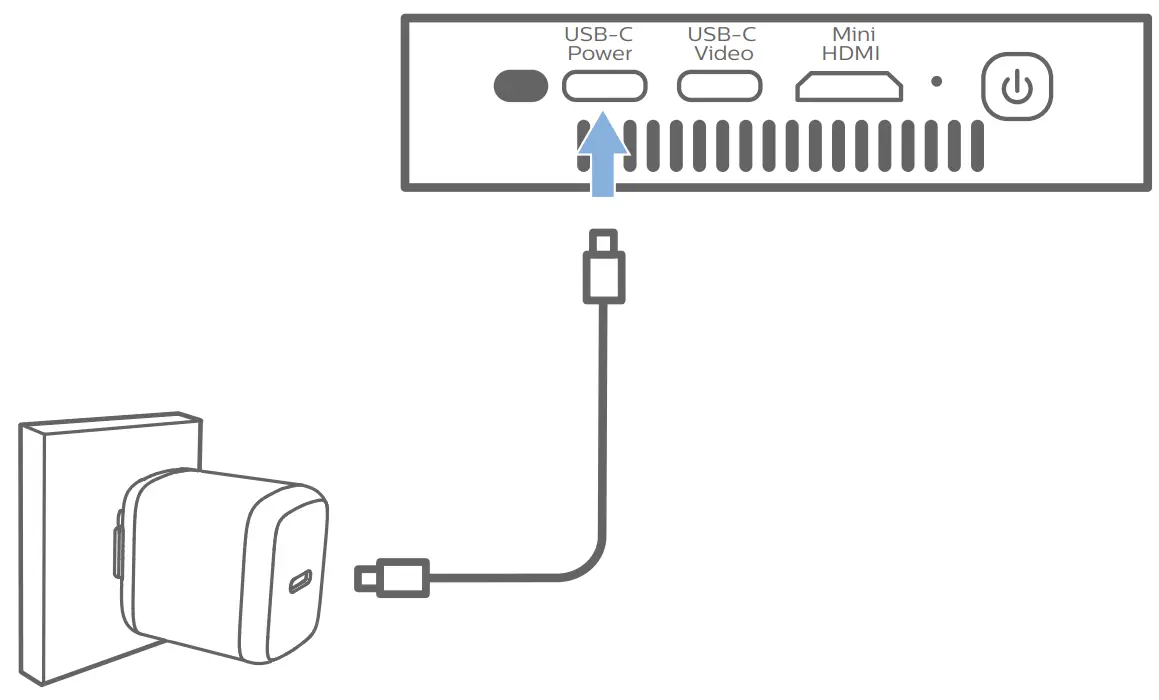 GPX1100 GoPix 1 Portable Projector Operation illustration