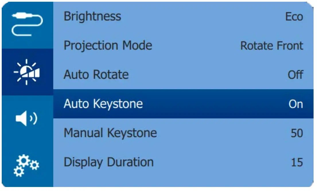 GPX1100 GoPix 1 Portable Projector Operation illustration