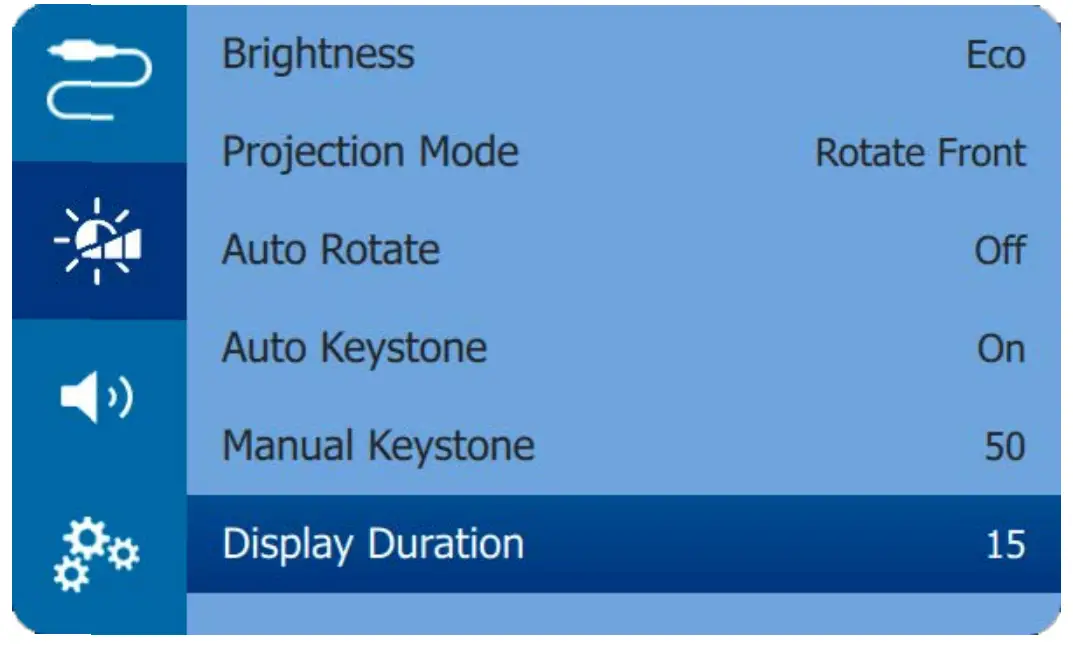 GPX1100 GoPix 1 Portable Projector Change settings